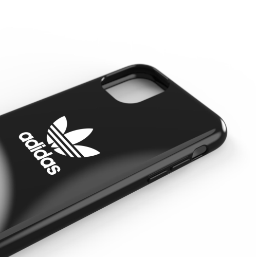 ADIDAS SNAP APPLE iPHONE 12 PRO MAX CUSTODIA IN TPU CON LOGO A TRIFOGLIO NERO BIANCO